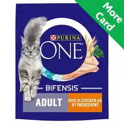 Morrisons Purina ONE Adult Dry Cat Food Rich in Chicken 800g offer