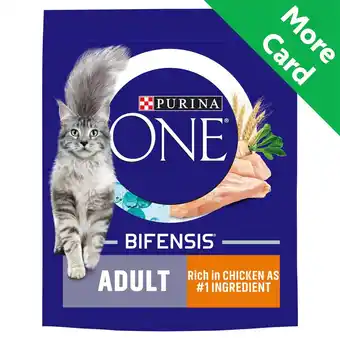 Morrisons Purina ONE Adult Dry Cat Food Rich in Chicken 800g offer