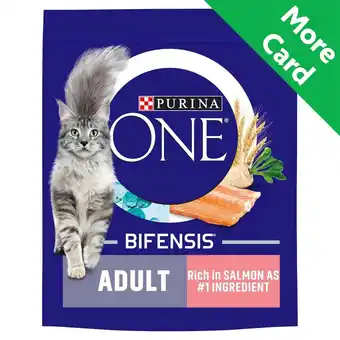 Morrisons Purina ONE Adult Dry Cat Food Rich in Salmon 800g offer