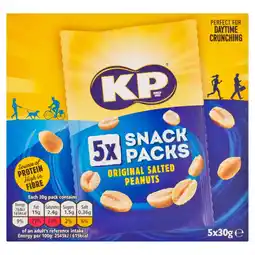 Morrisons KP Salted Peanuts 5 x Snack Packs offer