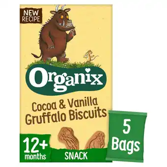 Morrisons Organix Cocoa & Vanilla Gruffalo Biscuits 12+ Months offer