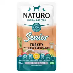 Morrisons Naturo Senior Dog Turkey With Rice & Veg Pouch offer