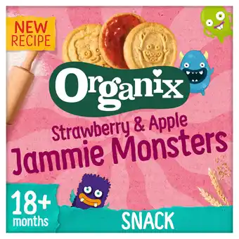 Morrisons Organix Jammie Monsters Organic Jam Toddler Snack Biscuits Multipack offer