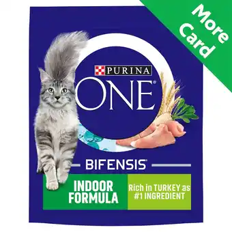 Morrisons Purina ONE Indoor Cat Adult Dry Cat Food Rich In Turkey 750g offer