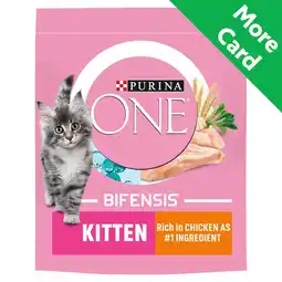 Morrisons Purina ONE Dry Kitten Food Rich in Chicken 750g offer