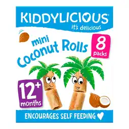 Morrisons Kiddylicious Original Mini Coconut Rolls Baby Snacks offer