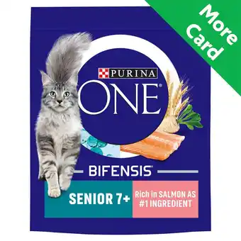 Morrisons Purina ONE Senior 7+ Dry Cat Food In Salmon offer