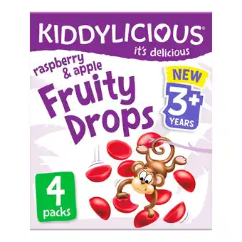 Morrisons Kiddylicious Raspberry & Apple Fruity Drops Kids Snacks offer