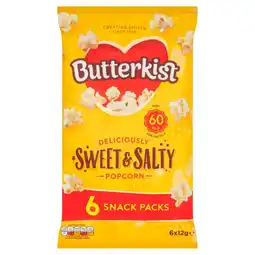 Morrisons Butterkist Sweet & Salty Popcorn 6 x 12g offer