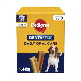 Morrisons Pedigree Dentastix Medium Dog 56 x Dental Sticks offer