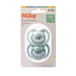 Morrisons Nuby Mixed Colour Day Soothers 6-18 Month offer