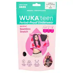 Morrisons Wuka Teen Stretch Period Pants Size 2 Age 12-16 offer