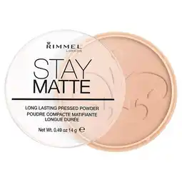 Morrisons Rimmel London Stay Matte Pressed Powder Silky Beige offer