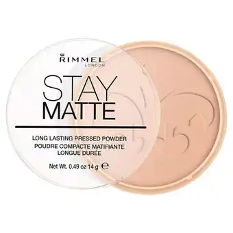 Morrisons Rimmel London Stay Matte Pressed Powder Silky Beige offer