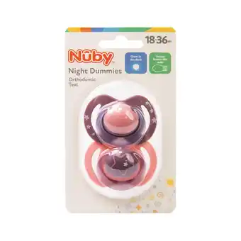 Morrisons Nuby Night Girl Soothers 18-36 Month offer