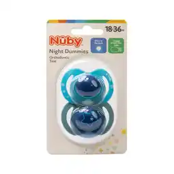 Morrisons Nuby Night Boy Soothers 18-36 Month offer