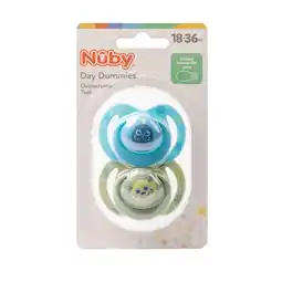 Morrisons Nuby Mixed Colour Day Soothers 18-36 Month offer