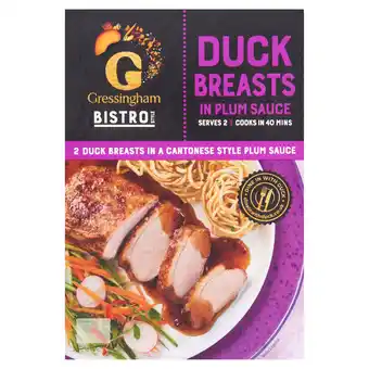 Sainsbury's Gressingham Bistro Style Duck Breasts in Plum Sauce 400g offer