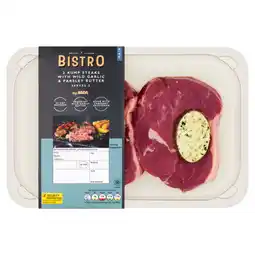 Asda Bistro by ASDA 2 Rump Steaks with Wild Garlic & Parsley Butter offer