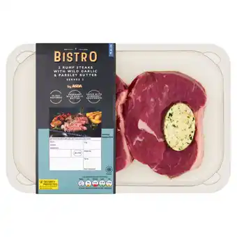 Asda Bistro by ASDA 2 Rump Steaks with Wild Garlic & Parsley Butter offer