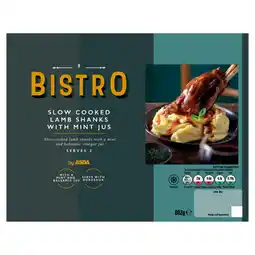 Asda Bistro by ASDA Slow Cooked Lamb Shanks with Mint Jus 802g offer