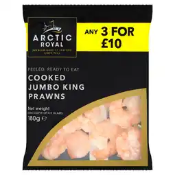 Iceland Arctic Royal Cooked Jumbo King Prawns 180g offer