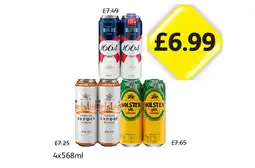 Londis Kronenbourg, Carlsberg Pilsner, Holsten Pilsner offer