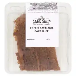 Morrisons Market Street Coffee & Walnut Cake Slice offer