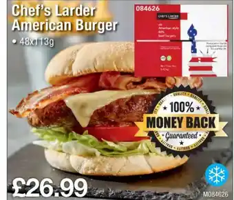 Makro Chef's Larder American Burger offer