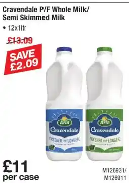 Makro Cravendale P/F Whole Milk/ Semi Skimmed Milk offer