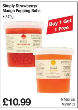 Makro Simply Strawberry/ Mango Popping Boba offer