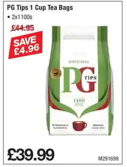 Makro PG Tips 1 Cup Tea Bags offer