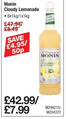 Makro Monin Cloudy Lemonade offer