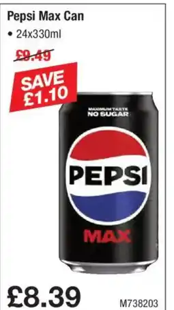 Makro Pepsi Max Can offer