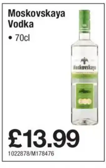 Makro Moskovskaya Vodka offer