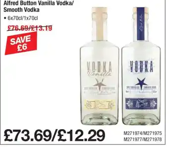 Makro Alfred Button Vanilla Vodka/ Smooth Vodka offer