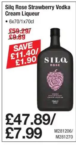 Makro Silq Rose Strawberry Vodka Cream Liqueur offer