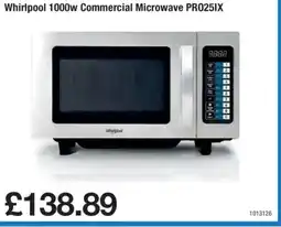 Makro Whirlpool 1000w Commercial Microwave PRO25IX offer