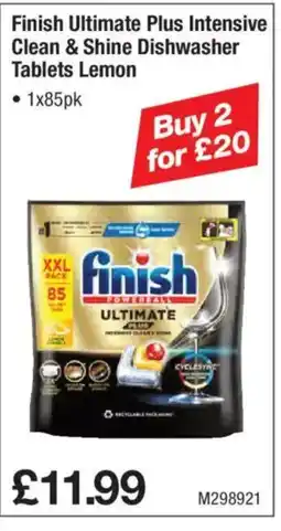 Makro Finish Ultimate Plus Intensive Clean & Shine Dishwasher Tablets Lemon offer