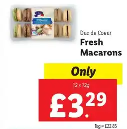 Lidl Duc de Coeur Fresh Macarons offer