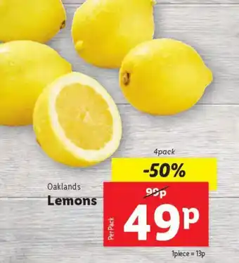 Lidl Oaklands Lemons offer