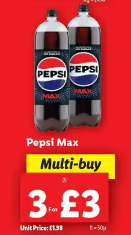 Lidl PEPSI Max offer