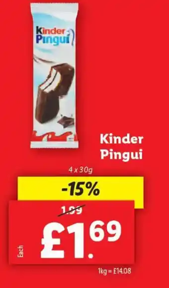 Lidl Kinder Pingui offer