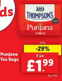 Lidl Punjana Tea Bags offer