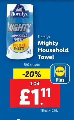 Lidl Floralys Mighty Household Towel offer