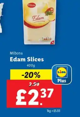 Lidl Milbona Edam Slices offer