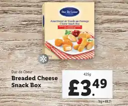 Lidl Duc de Coeur Breaded Cheese Snack Box offer