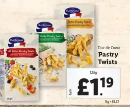 Lidl Duc de Coeur Pastry Twists offer