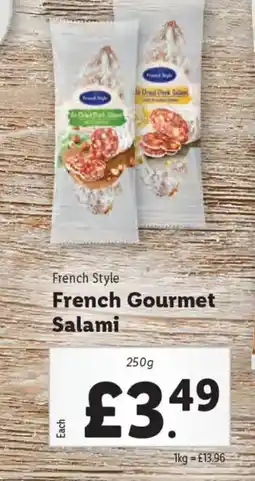 Lidl French Style French Gourmet Salami offer