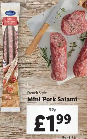 Lidl French Style Mini Pork Salami offer